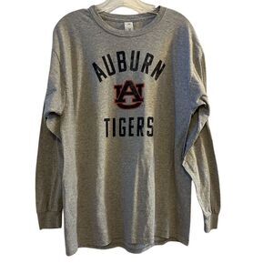 Auburn Tigers Men's Gray Long Sleeve T-Shirt Size L Sports Team Spirit